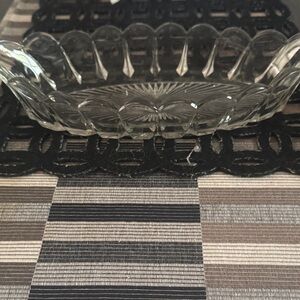 Vintage Clear Glass Candle Holder
